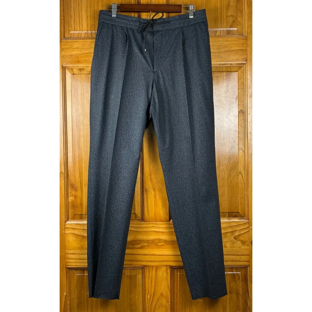 BOSS P-Hanry Performance Suit Slim Fit Black Blazer Drawstring Pants Travel